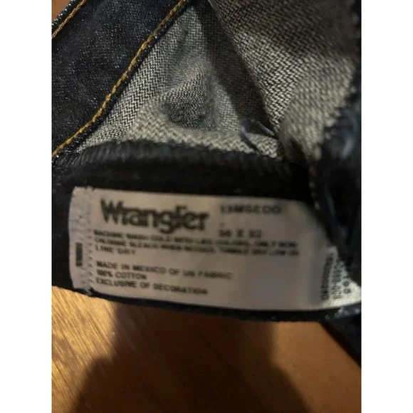 Vintage Wrangler Mens Cowboy Cut 13MSEDD Jeans 38 32 100% Cotton Silver Edition - Picture 4 of 4